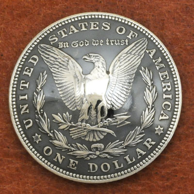 オールドモーガンコインコンチョ＜イーグル＞1921年(いぶし銀)BU