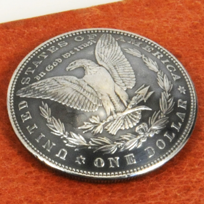 モーガンコインコンチョ＜イーグル＞1880-1889(いぶし銀)BUネジ式