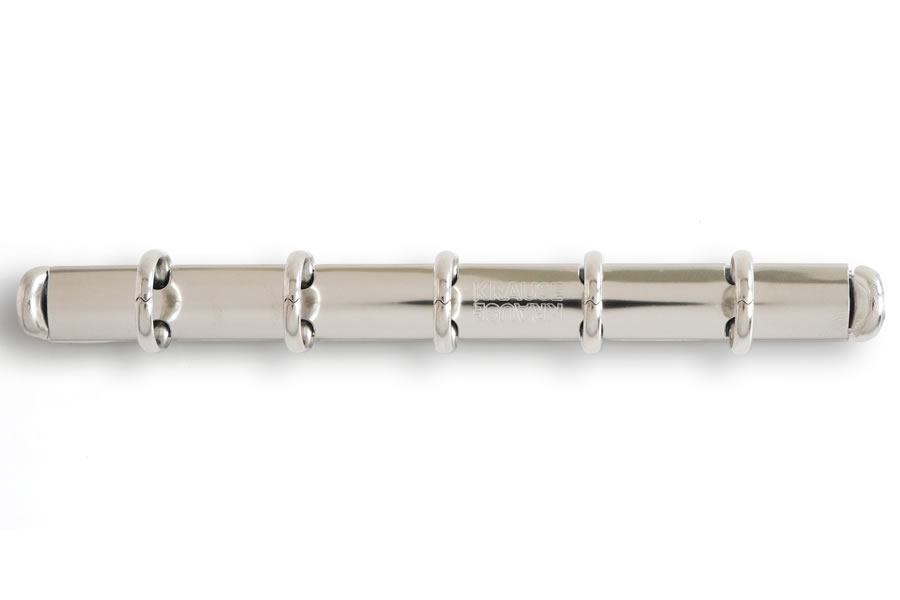 バインダー金具＜クラウゼ社製＞(マイクロサイズ)（長さ105 mm・5穴・リング内径11 mm）