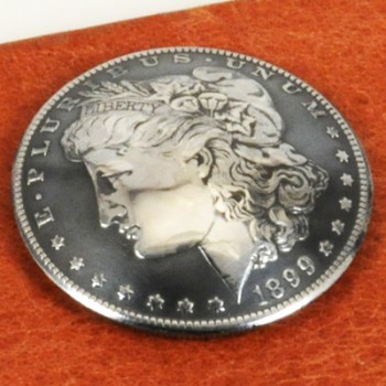 モーガンコインコンチョ1890-1899(いぶし銀)BUネジ式