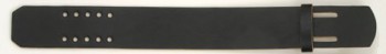 ＜OUTLET＞ブラックサーファスレザーリストバンドS35＜巾3.5 cm＞